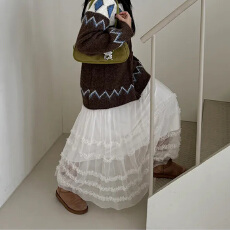 批发26春夏 chic纱裙蛋糕裙半身裙网纱气质蓬蓬裙设计半身A字<b class='q'>长裙</b>1016