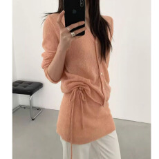 批发夏 甜味微风~韩系v领针织开衫绑带屁帘两件套 薄款空调防晒衣1108