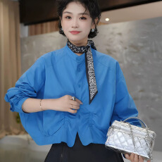 批发26夏韩系小众设计感褶皱透气宽松显瘦防晒短外套<b class='q'>百搭</b>空调衫 1173