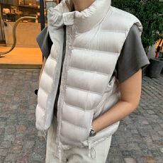 批发26秋冬 韩系立领排骨羽绒马甲背心外套棉马甲女外穿无袖马夹1608