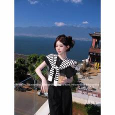 批发2026夏季新款纯欲斜领露肩短袖T恤女宽松直筒休闲阔腿裤<b class='q'>套装</b>