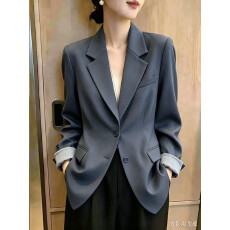 批发撞色简约西服外套2026秋季新款职场通勤显瘦小西装女