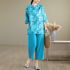 批发实拍清仓捡漏专柜撤回外贸大码两件套洋气<b class='q'>上衣</b>阔腿裤休闲时尚套装