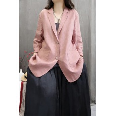 批发棉麻<b class='q'>西装外套</b>女2026夏季新款韩版设计感休闲宽松亚麻西服长袖上衣