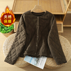 批发实拍 复古加厚<b class='q'>亚麻</b>棉衣棉袄夹棉保暖<b class='q'>外套</b>冬季新款