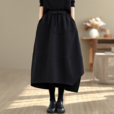 批发实拍 加厚不规则剪裁半身裙保暖厚实百搭裙子
