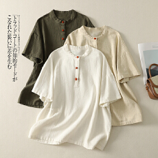 批发实拍 原版 棉麻新中式上衣夏季新款 高端苎麻撞色盘扣茶服轻国风