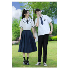 批发实拍情侣装夏装短袖学生班服<b class='q'>演出</b>服毕业套装 男60 女73