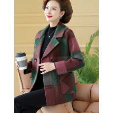 批发<b class='q'>中老年</b>妈妈秋季女针织毛衣开衫胖mm加大码小个子显瘦双面羊绒外套