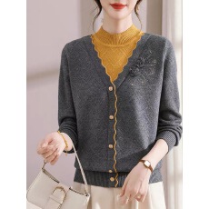 批发中老年<b class='q'>时尚</b>女装妈妈毛衣秋冬新款打底衫宽松洋气高贵上衣针织小衫