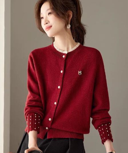 작은 샤넬 스타일 레이스 측면 니트 오픈 가디건 여성 봄 가을 2026 새로운 고급 센스 부드러운 찹쌀 연령 감소 스웨터 코트 맨위