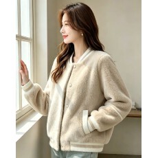 批发棒球服水<b class='q'>貂绒</b>女新款秋季短款时尚百搭春秋小个子针织开衫上衣