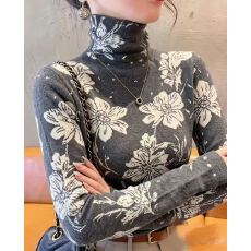 批发高领毛衣女<b class='q'>打底衫</b>时髦时尚洋气新款秋冬修身加厚女士针织内搭