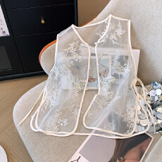 批发薄款蕾丝刺绣马甲女士2026新款国风独特别致超好看新中式马夹背心