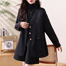 批发大码外套女2026春新款<b class='q'>胖</b>mm<b class='q'>提花</b>拼接宽松显瘦百搭开衫