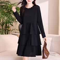 批发胖mm<b class='q'>连衣裙</b>女2026春新款<b class='q'>雪纺</b>拼接遮肚显瘦胖妈妈蛋糕裙