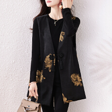 批发中式盘扣中长款大码马甲女2026春新款宽松显瘦国风马甲外套潮