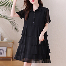 批发大码衬衫连衣裙女2026新款气质显瘦减龄洋气蛋糕连衣裙
