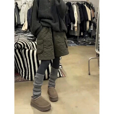 批发今年流行百搭<b class='q'>休闲</b>夹棉<b class='q'>短裤</b>2025年冬季新款高腰显瘦宽松中裤