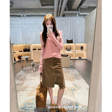 批发复古咖色灯芯绒A字半身裙女<b class='q'>春</b>秋季韩版百搭中长款裙