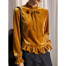 批发独特漂亮外套丝绒上衣新中式国风唐装禅意衬衫女2025新款爆款冬季