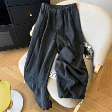 批发实拍冬季保暖束脚两穿羊绒裤女宽松百搭加绒加厚慵懒宽松<b class='q'>休闲</b>裤