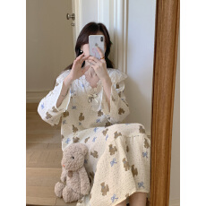 批发实拍#新品# 元气少女A字花边连衣裙可外穿家居服睡裙