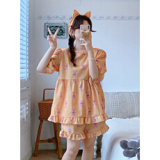 批发实拍#夏日3色#配发箍 韩系可爱兔子少女家居服<b class='q'>睡衣</b>套装