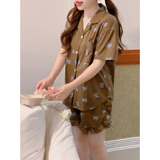 批发实拍#夏日 韩系少女减龄复古宽松花边家居服睡衣套装7