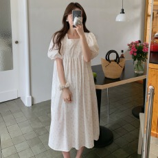 批发实拍#新品#2色配发圈 夏日韩系田园碎花少女家居<b class='q'>服</b>睡裙
