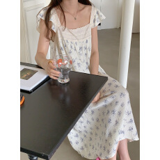 批发实拍#新品#夏日 韩系田园碎花少女花边家居<b class='q'>服</b>睡裙