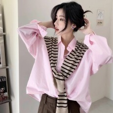 批发毛线春秋网红针织毛衣小披肩外搭薄款2025打结坎肩黑白条纹围巾