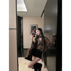 批发豹纹轻薄雪纺衬衫美<b class='q'>胸</b>三角杯吊带