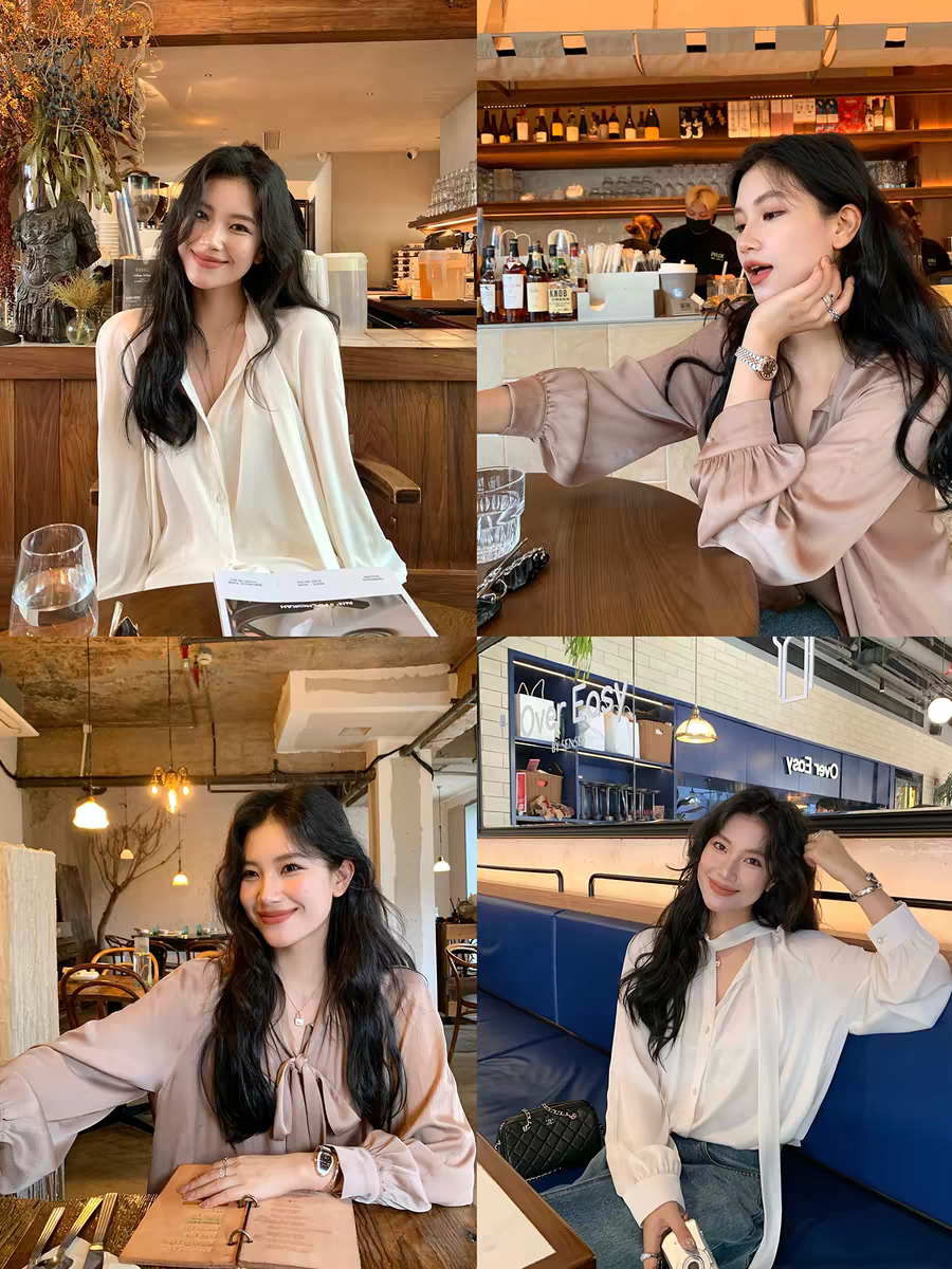 리본 암퇘지 빛 셔츠