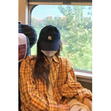 批发港味复古chic黄色格子衬衫女内搭叠穿宽松休闲百搭<b class='q'>中长款</b>衬衣外穿