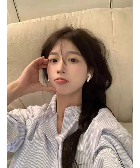 2026 가을 새로운 루즈핏 마이크로 ~을 통해 면 린넨 어둠 스트라이프 얇은 셔츠