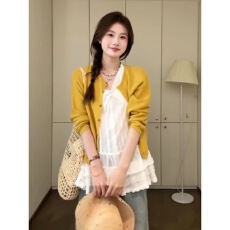 批发韩系穿搭一整套白色蕾丝无袖连衣子女2026新款miu系蛋糕<b class='q'>短裙</b>