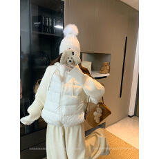 批发实拍大码女装冬季新款时尚针织拼接棉服洋气显瘦假两件棉衣