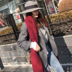 批发人字纹双面羊绒手工西服上衣女2025秋冬新韩版进口羊毛呢外套大衣