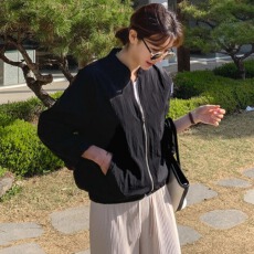 批发简约立领休闲防晒夹克上衣女2026夏小个子橡筋收腰空调外套女薄款