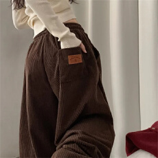 批发 轻亚休闲复古风灯芯绒宽松休闲裤