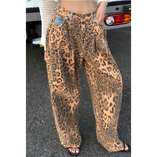 批发现 个性高街风<b class='q'>迷彩</b>高腰休闲阔腿长<b class='q'>裤</b>