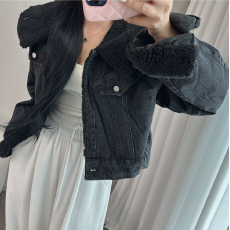 批发出货 短款 <b class='q'>冬</b>季新款休闲百搭加厚牛仔外套