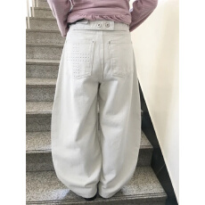 批发现  纯色 铆钉十字宽松弯刀<b class='q'>休闲裤</b>