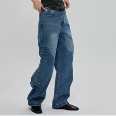 批发大货已出 侧边铆钉<b class='q'>牛仔裤</b>(3色)