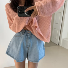 批发现  立体折A字显瘦阔腿<b class='q'>短裤</b> 4色