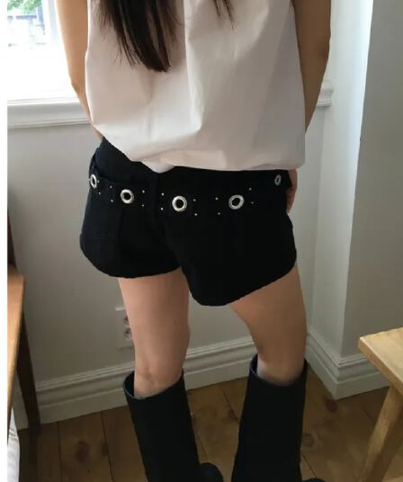 지금 해변 와일드 버클 측면 워크웨어 반바지 여행 핫걸 캐주얼 바지