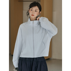 批发宽松防晒短<b class='q'>外套</b>女2026夏薄款休闲冲锋衣百搭韩版立领拉链开衫上衣