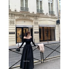 批发柏林夜曲~气质水溶蕾丝腰部缎面蝴蝶结连衣裙女新款