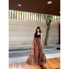 批发~小君君布兰妮  <b class='q'>丝绒</b>亮片拼接暗纹多层拼接下摆<b class='q'>连衣裙</b>